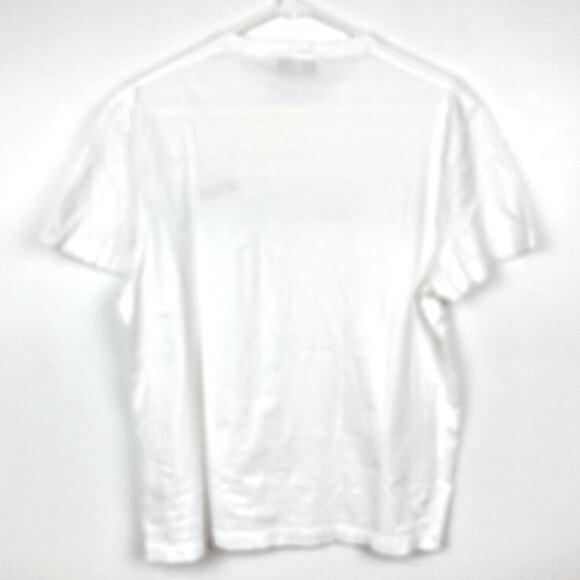 SALVATORE FERRAGAMO White
Cotton Logo Printed T-Shirt - Size M - Picture 5 of 11